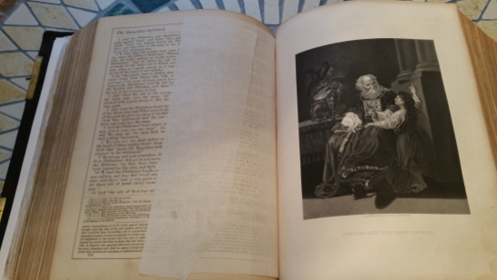 Example pages with illustration from the original 1873 edition of the 1812 Brown's Self-Interpreting Bible